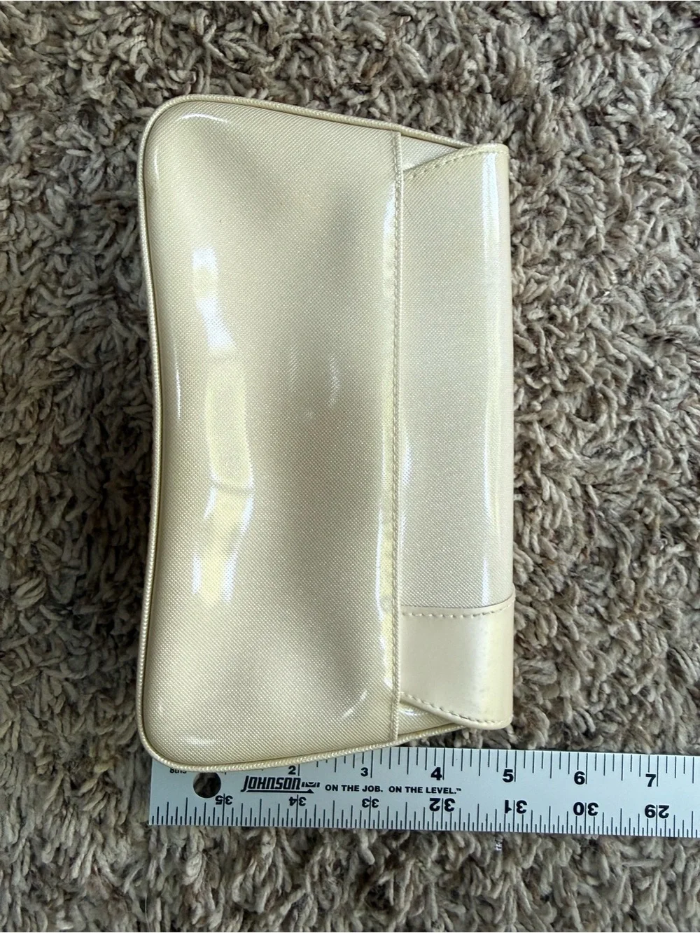 Vintage Christian Dior Parfums Cream Clutch Cosmetic Pouch Bag (NWOT)